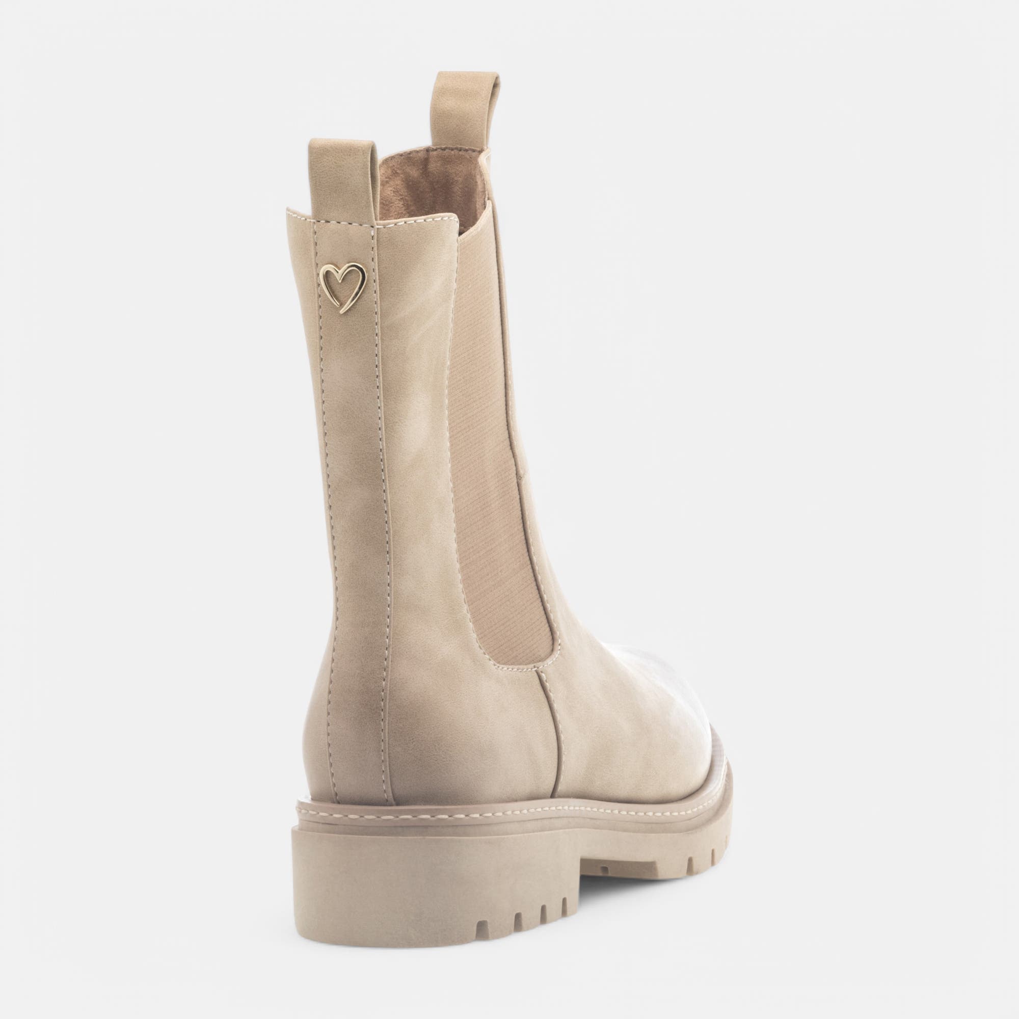 Boots chelsea Femme beige