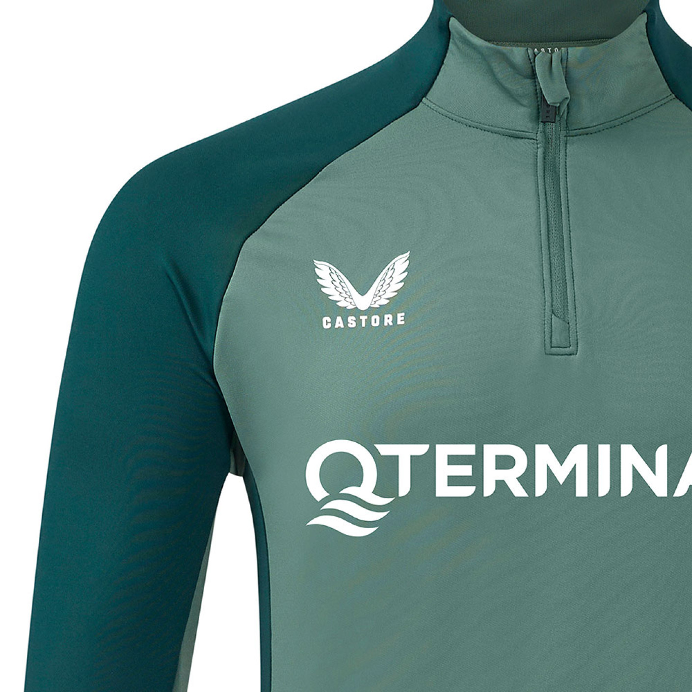 Castore Feyenoord Trainingstrui 1/4-Zip 2024-2025 Lichtgroen Donkergroen