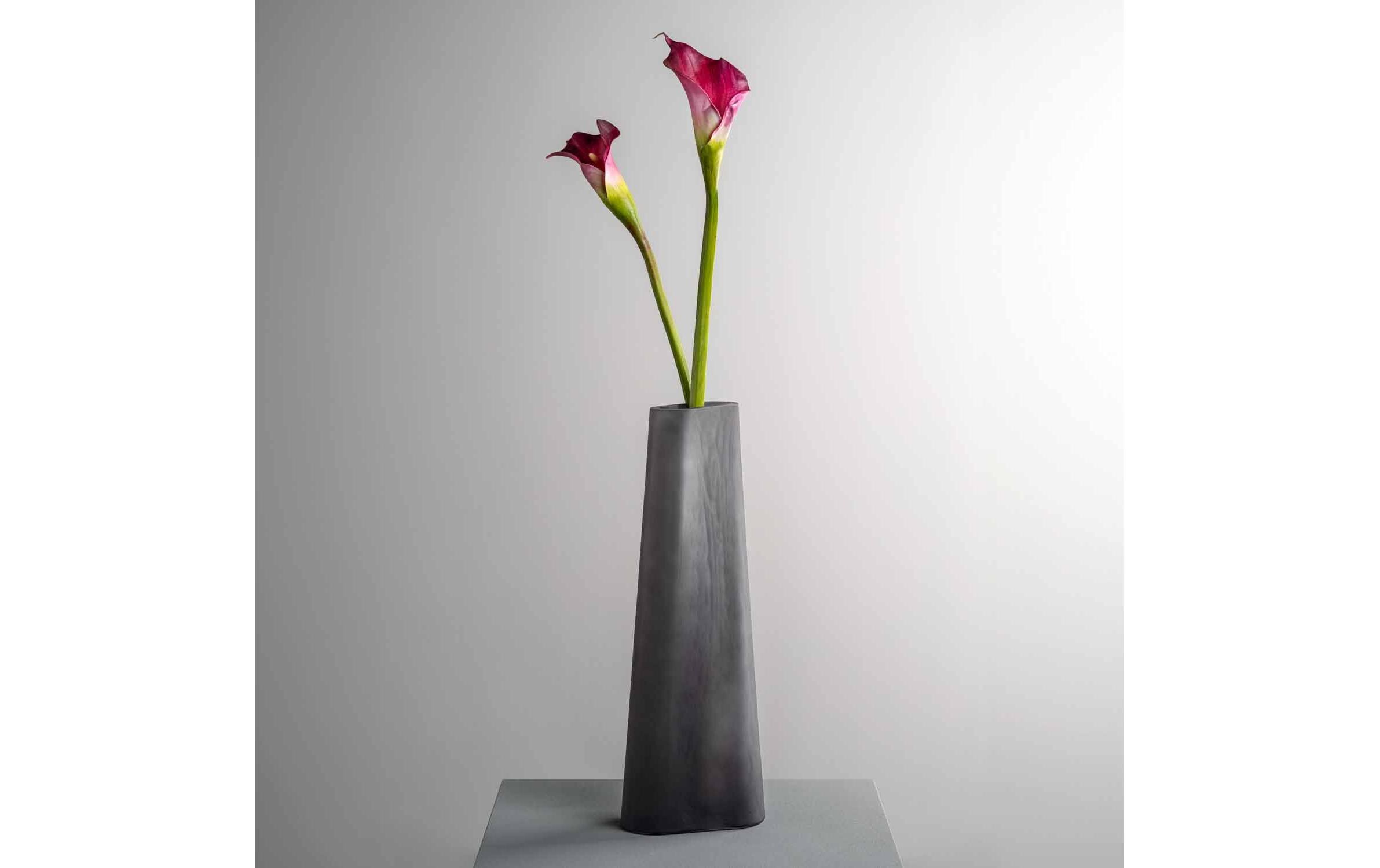 Vase Turno 35 cm, GrauBlumenvase