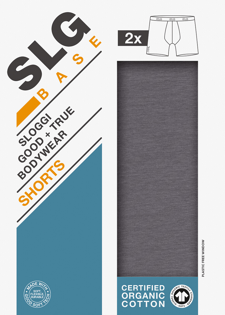 SLOGGI<br>Conjunto de 2 cuecas boxer (compridas), algodão orgânico