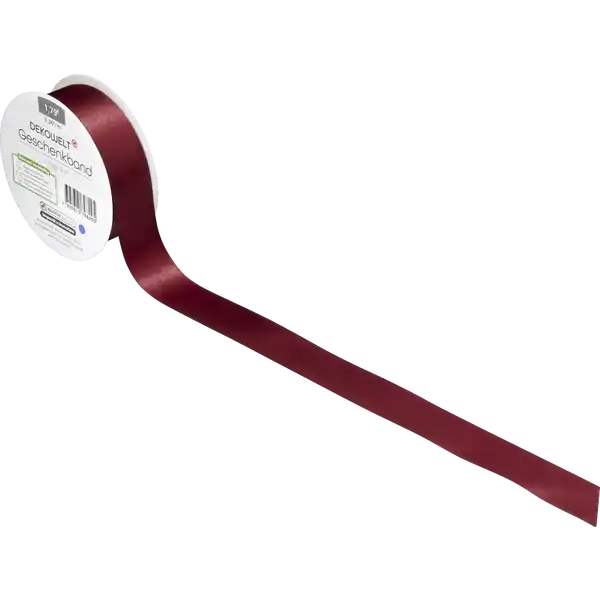 Geschenkband Satin bordeaux