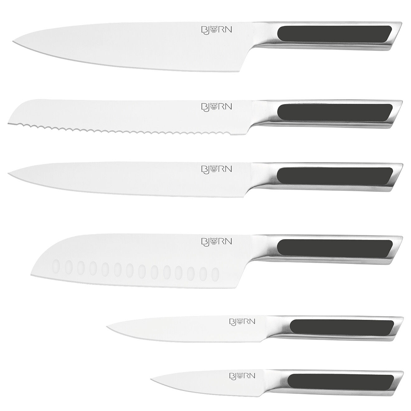 Bjorn 6 Couteaux de cuisine Loki inox mat