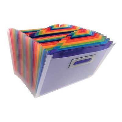 Exacompta Crystal - Trieur à soufflet 24 comp - A4 - à onglets - cristal
