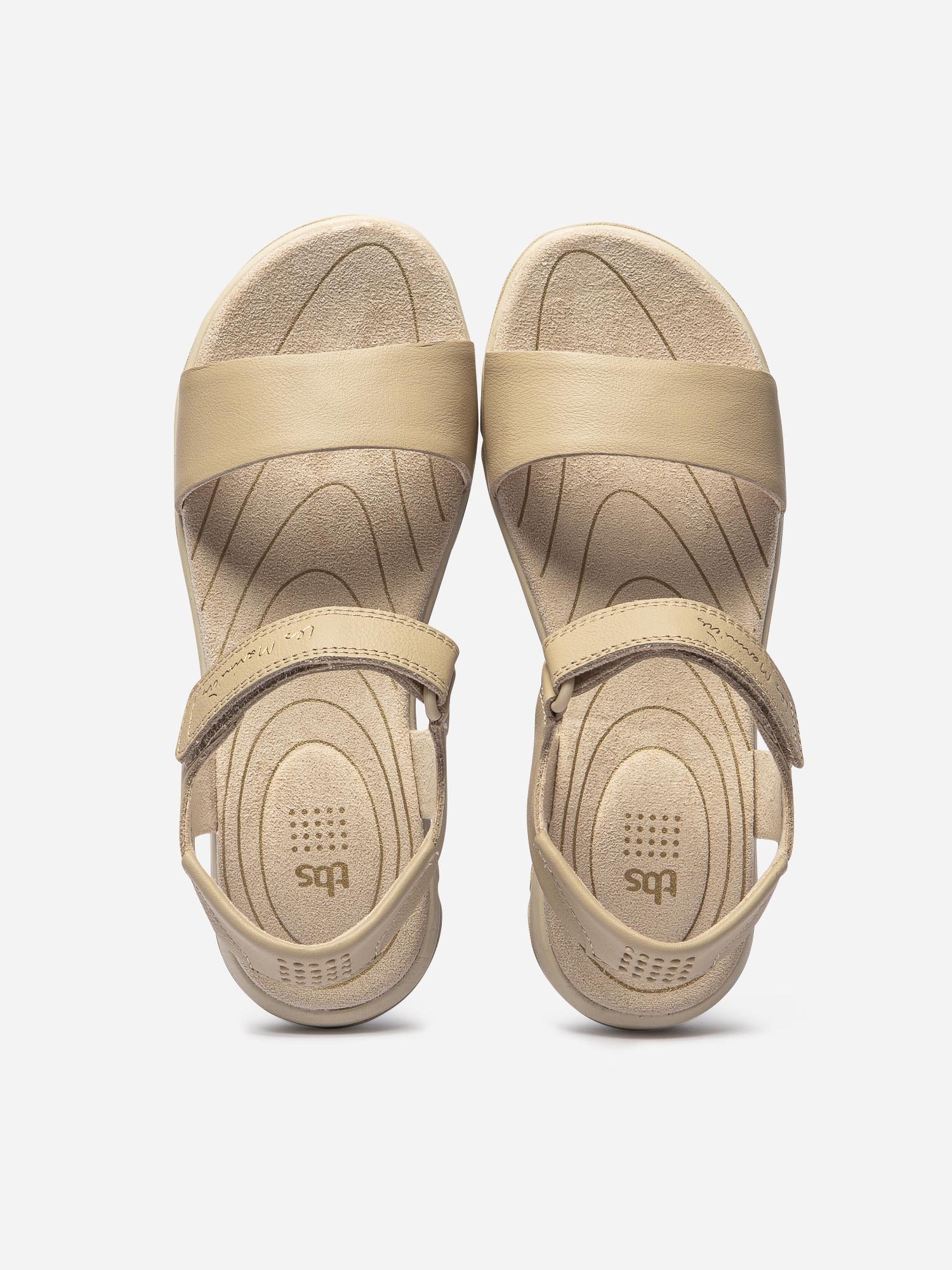 Sandales Femme Légères Cuir Beige