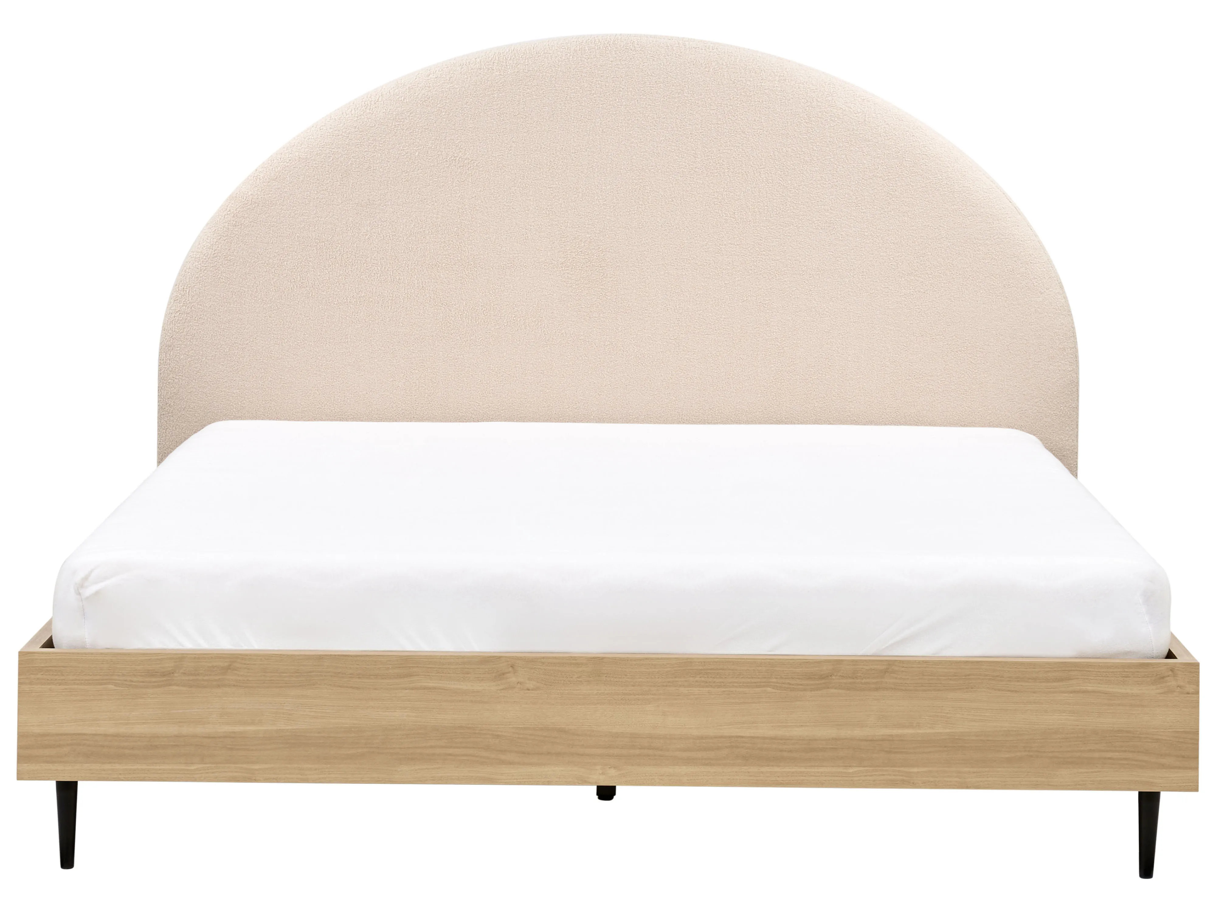Bed Bouclé MILLAY 180 x 200 cm Beige