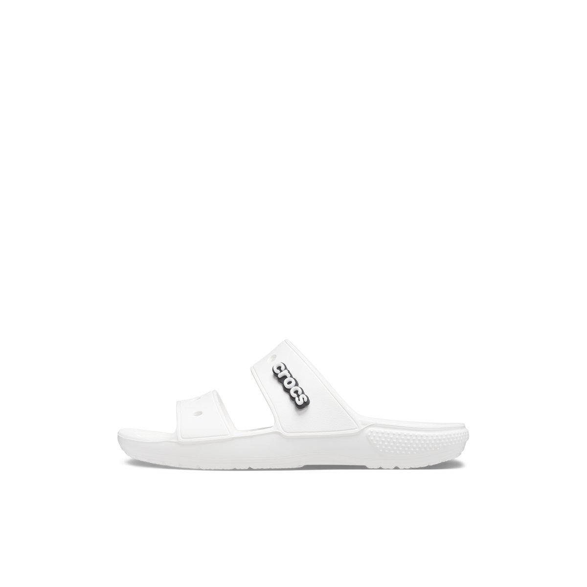 CROCS-Classic_croc-Sandales athlétiques à double bride - Talon plat - Blanc