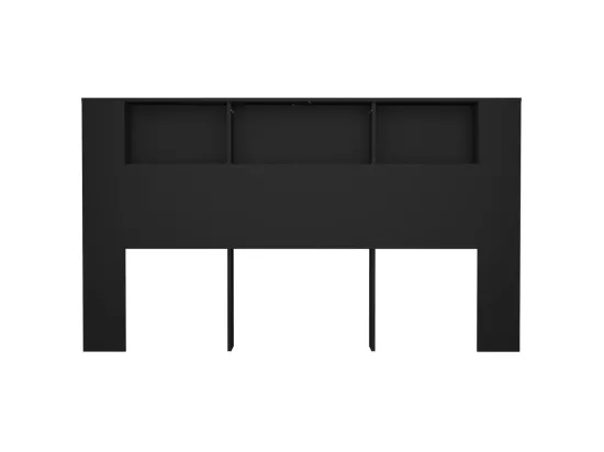 Armoire de tête de lit Noir 180x18,5x104,5 cm