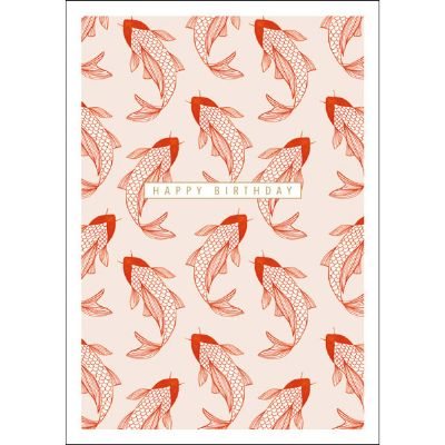 Koi Happy Birthday Card