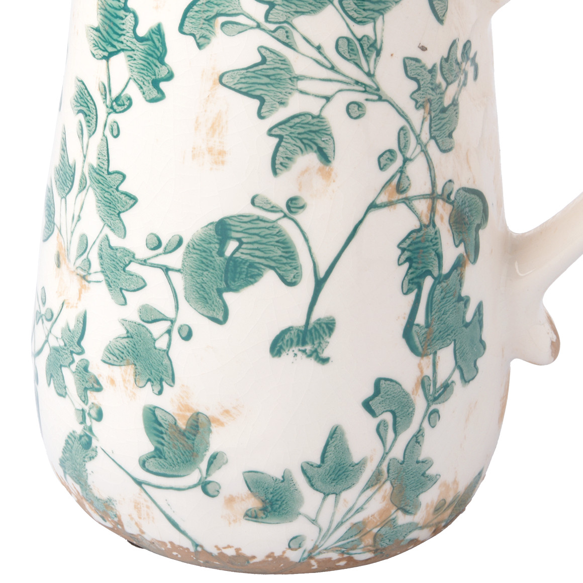 My Home Deko-Krug mit Efeu-Motiv creme / dunkelgrün