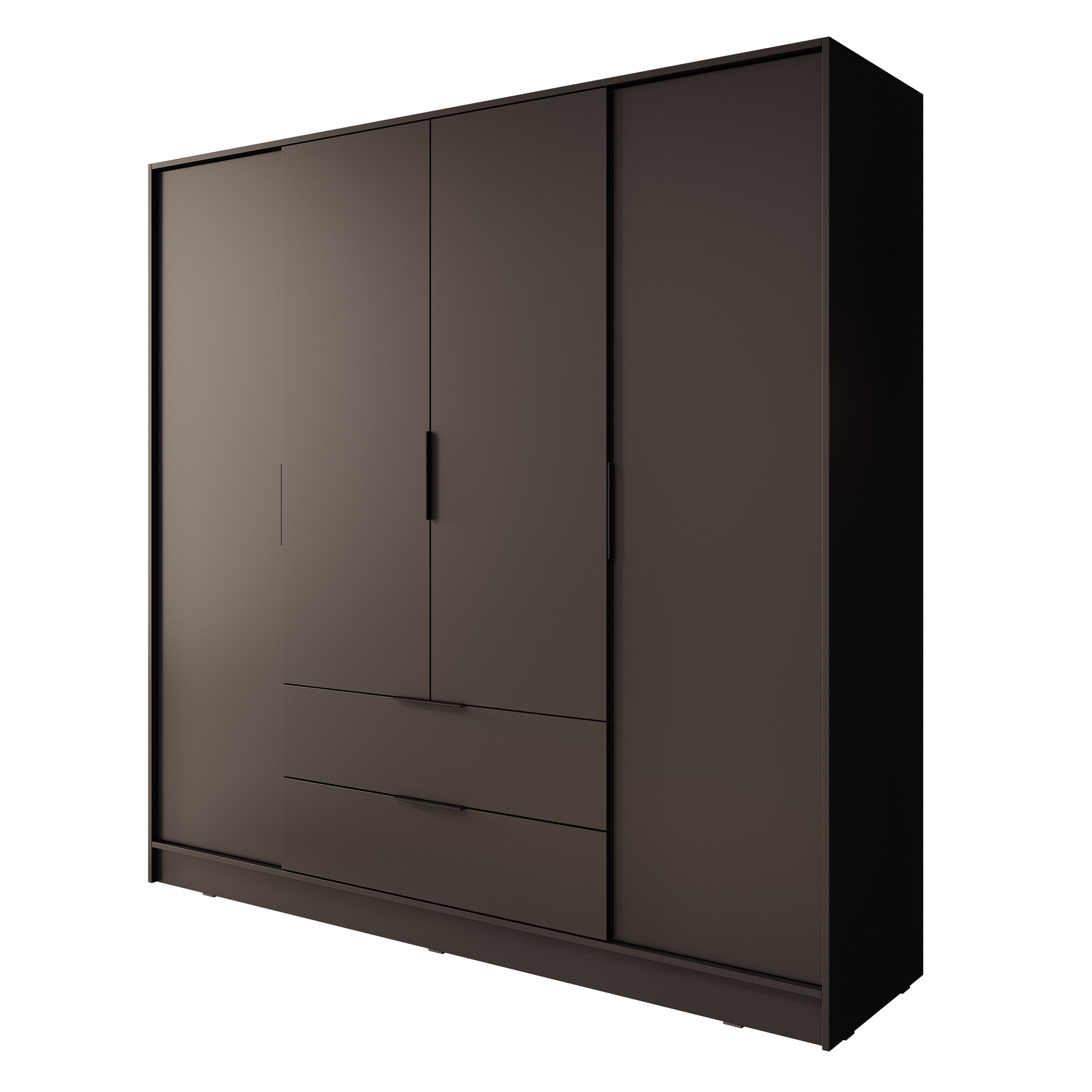 Meubella - Kledingkast Kellan - Zwart - 206 cm