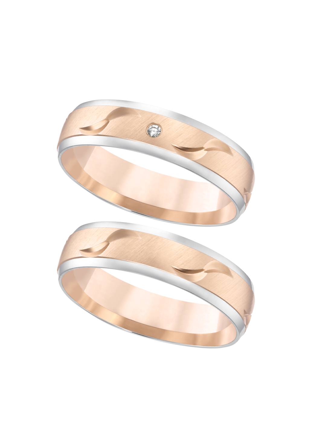Schick in Bicolor: Beliebter Trauring in Roségold