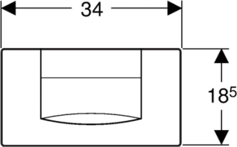 Geberit - 200F - Bedieningsplaat - Chroom Mat - 34x18.5cm