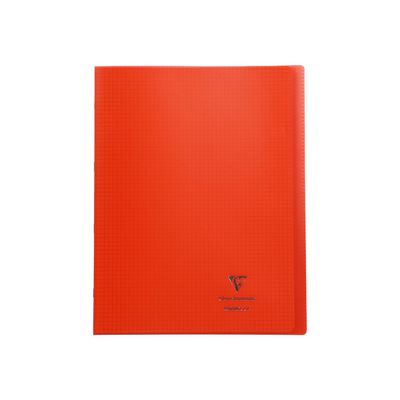 Clairefontaine Koverbook - Cahier polypro 24 x 32 cm - 48 pages - petits carreaux (5x5 mm) - rouge