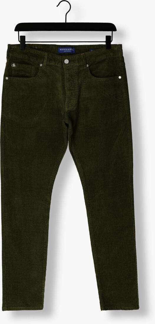 SCOTCH & SODA groene scotch & soda pantalon regular slim ralston corduroy jeans in organic cotton