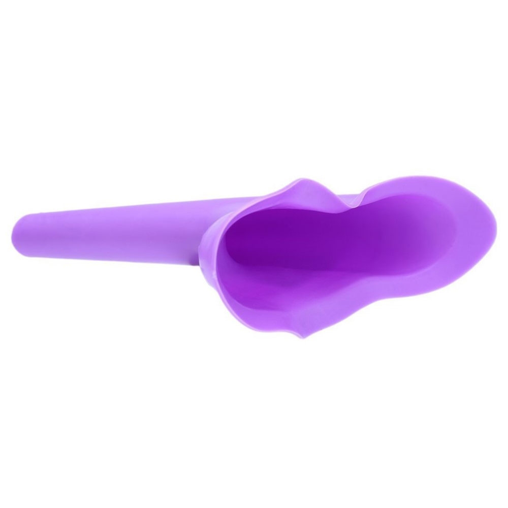 Outdoor Frauenurinal Stehpinkler Pinkelhilfe Silikon Aufsatz für Reisen / Festivals / Camping - Lila