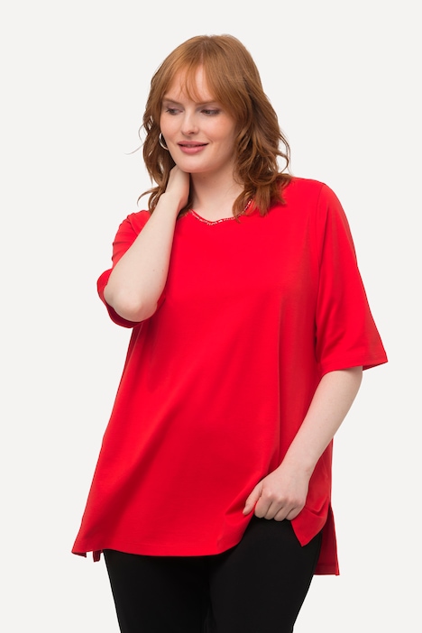 T-Shirt, A-Linie, V-Ausschnitt, Halbarm, Pima Cotton