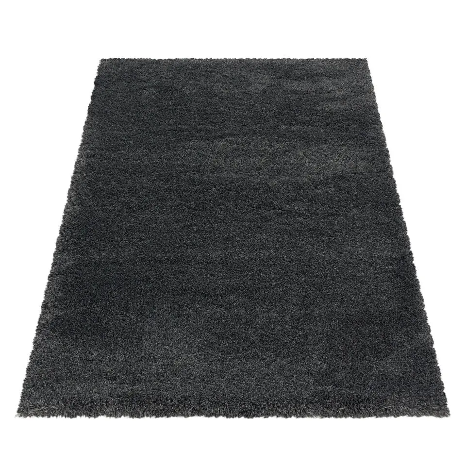 Pearl Soft Hoogpolig Vloerkleed Grijs - 160x230 CM