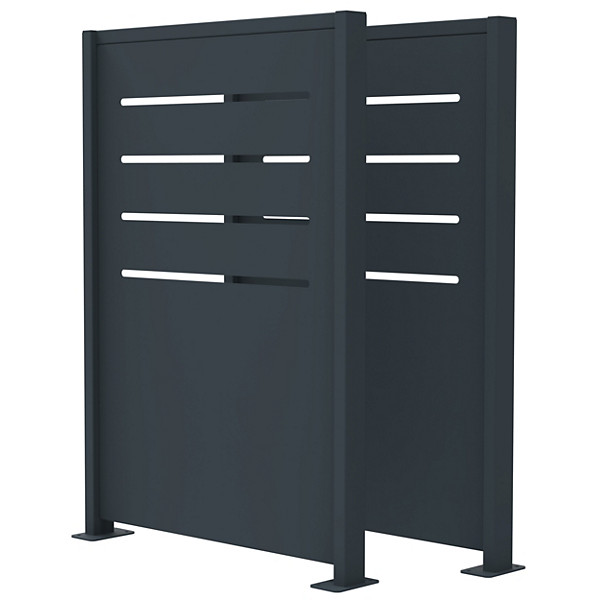 Cache-conteneur à fixer maestro metal - 2 modules -  metal, anthracite mat 7016