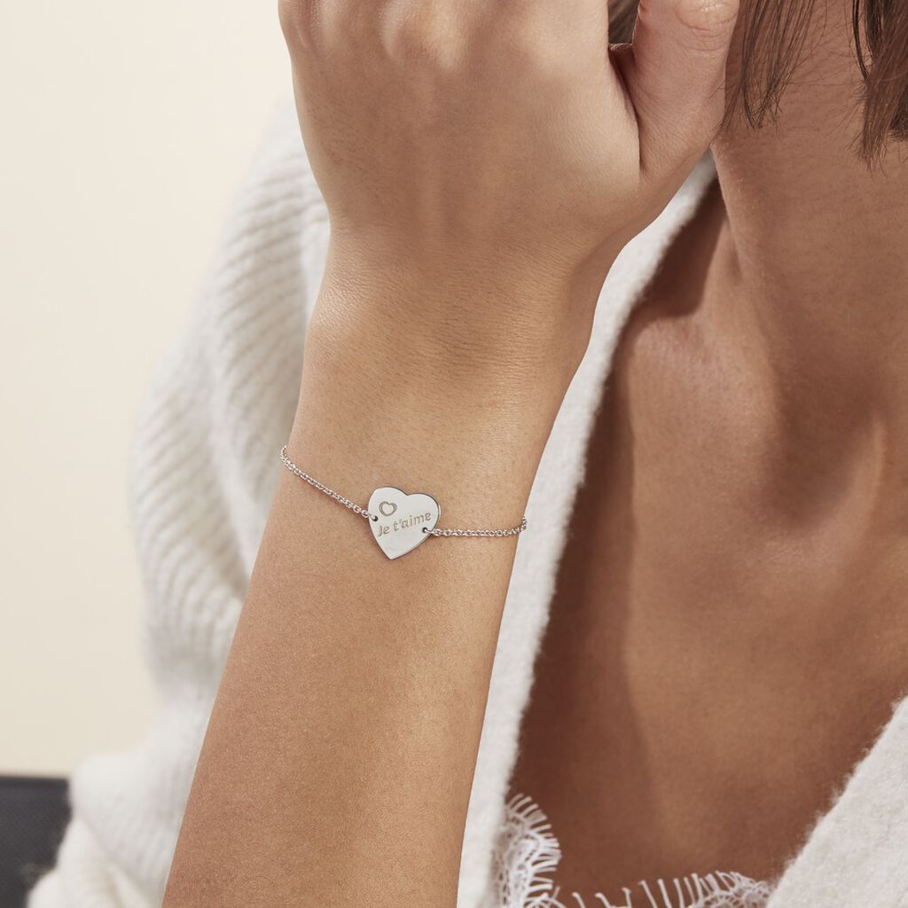 Bracelet Argent Blanc Sharla