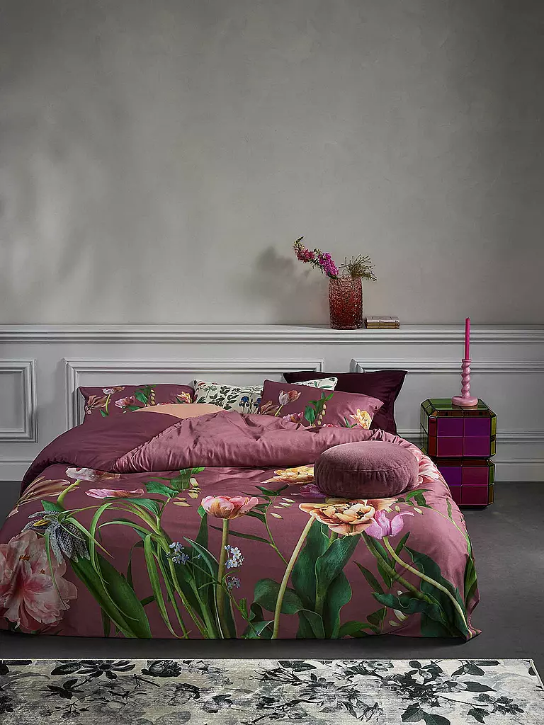 ESSENZA Satin-Bettwäsche ELOISE 70x90cm/140x200cm Mauve  beere