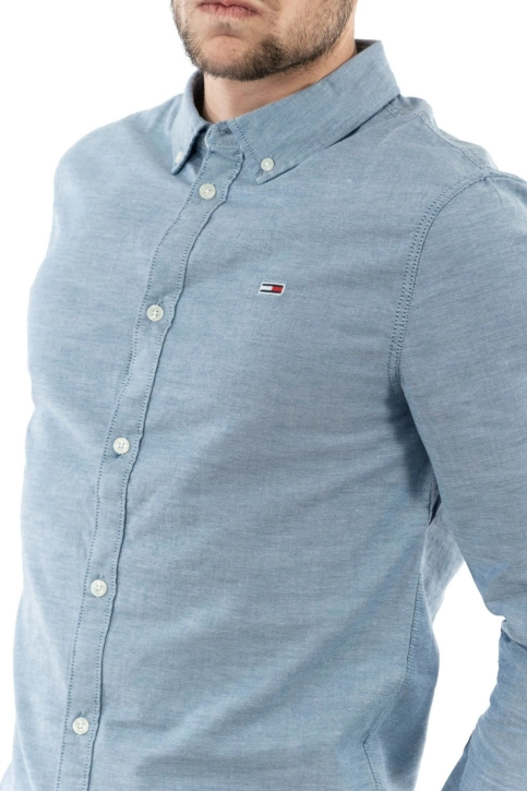 Chemise tommy jeans slim stretch oxf c87 twilight navy