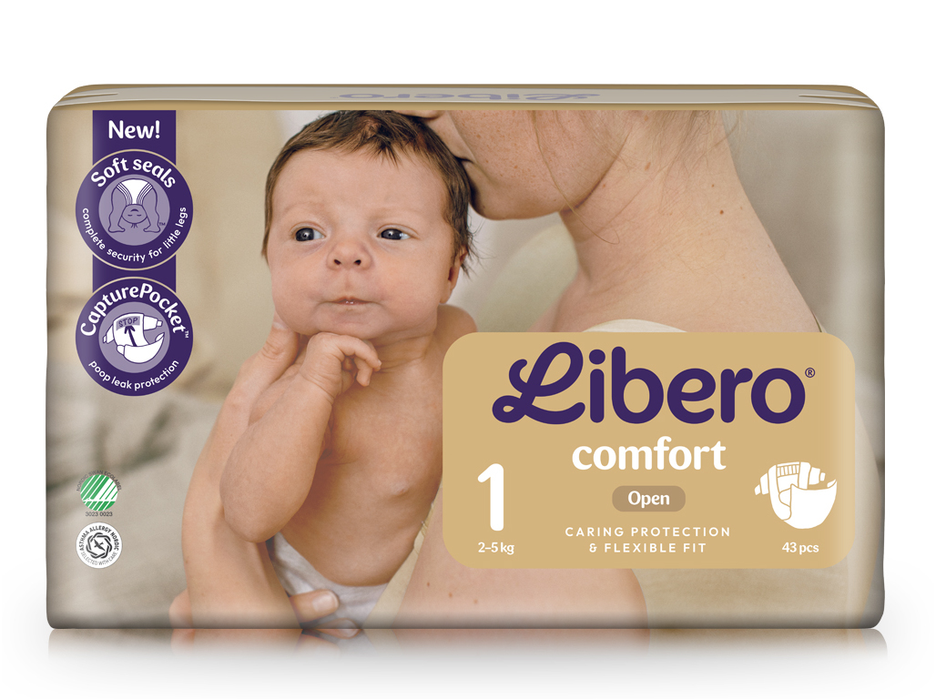 FRALDAS LIBERO COMFORT T1 2-5KG 43 UN