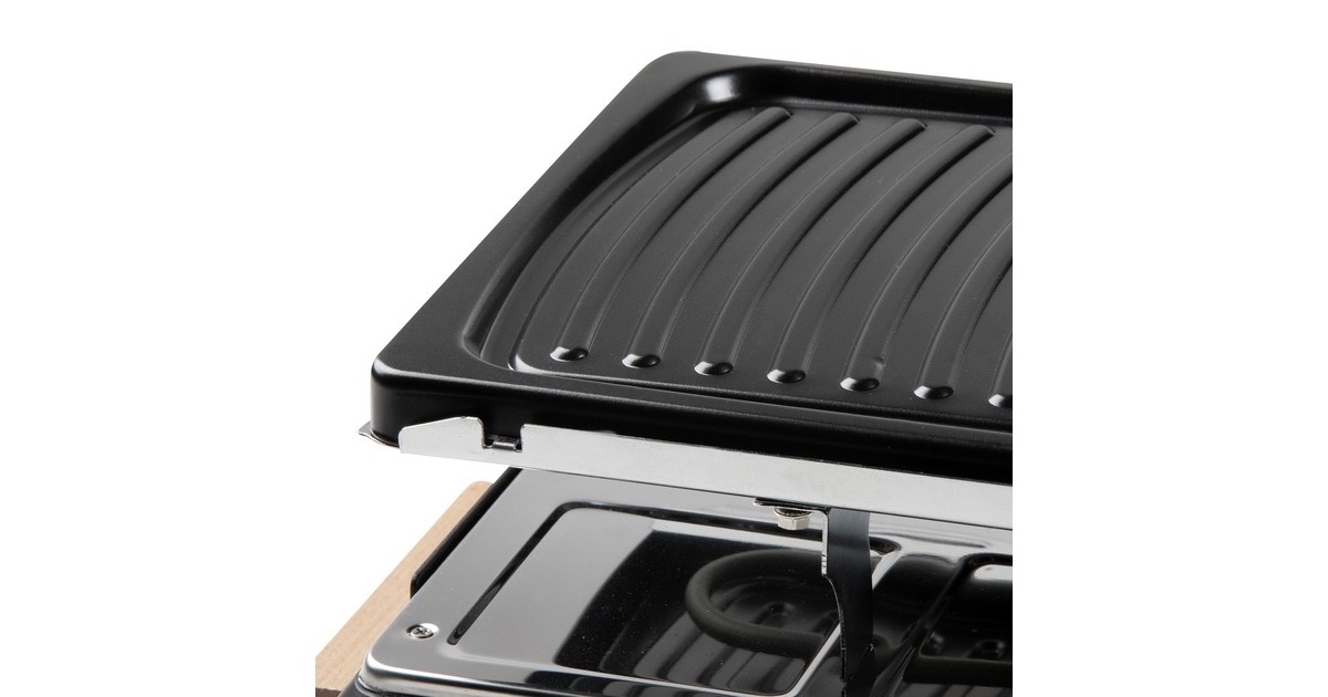 DomoRaclette-grill DO9261G gourmetstel  (Zwart/houtkleur)
