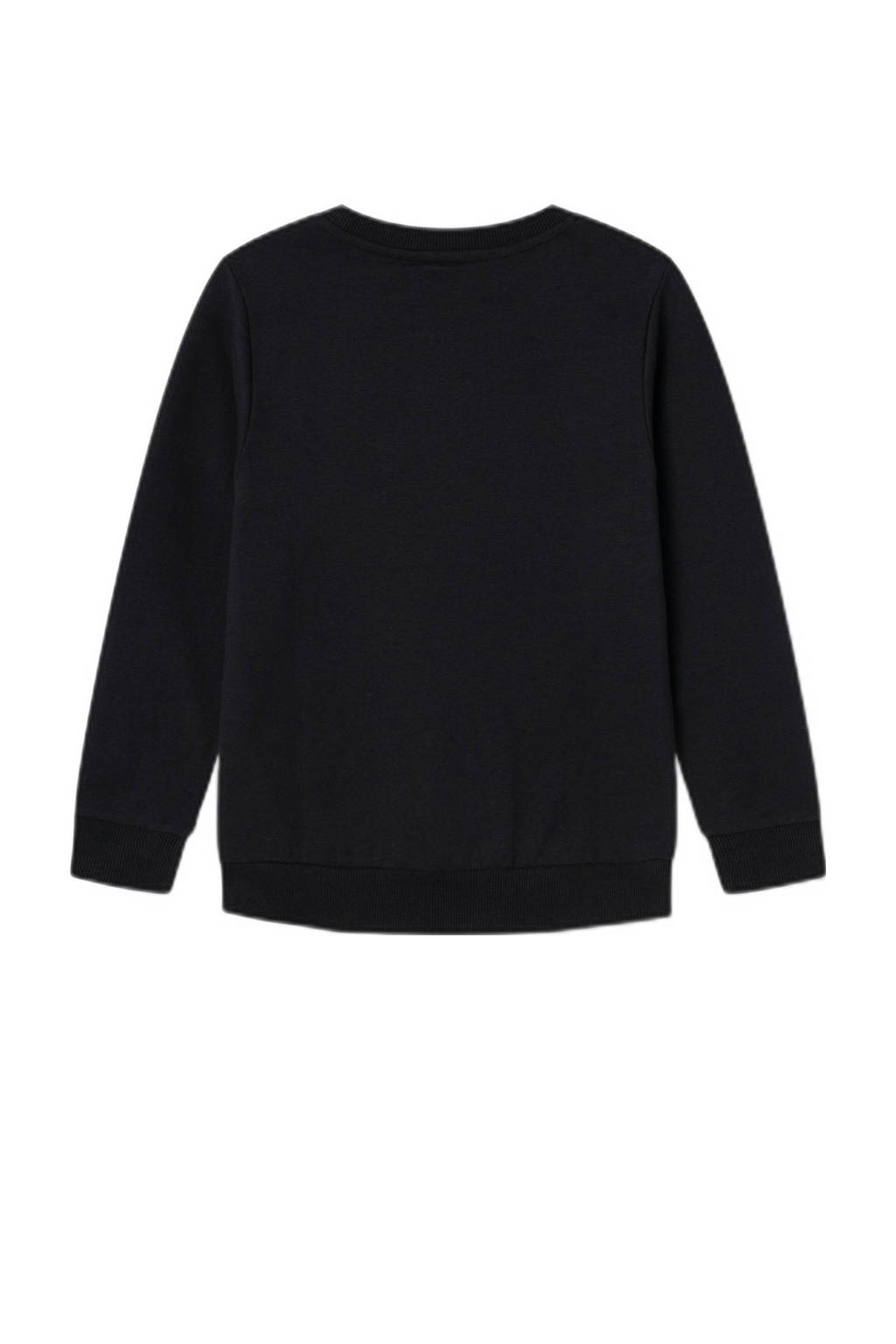 NAME IT sweater NKMOKLOKKEN met printopdruk zwart
