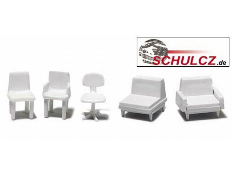 Stühle weiß, 1:50