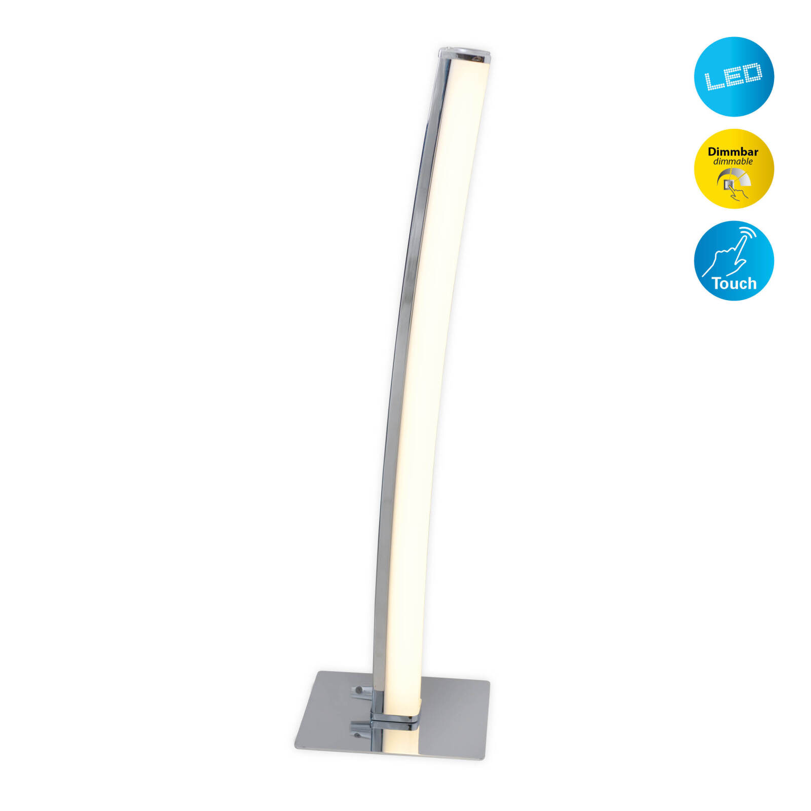 LED-Tischleuchte DUBAI - chromfarben - dimmbar