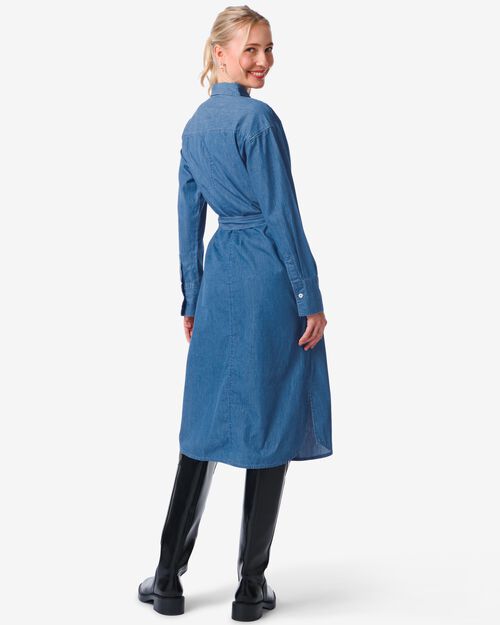 robe-chemisier femme Kelsey bleu moyen