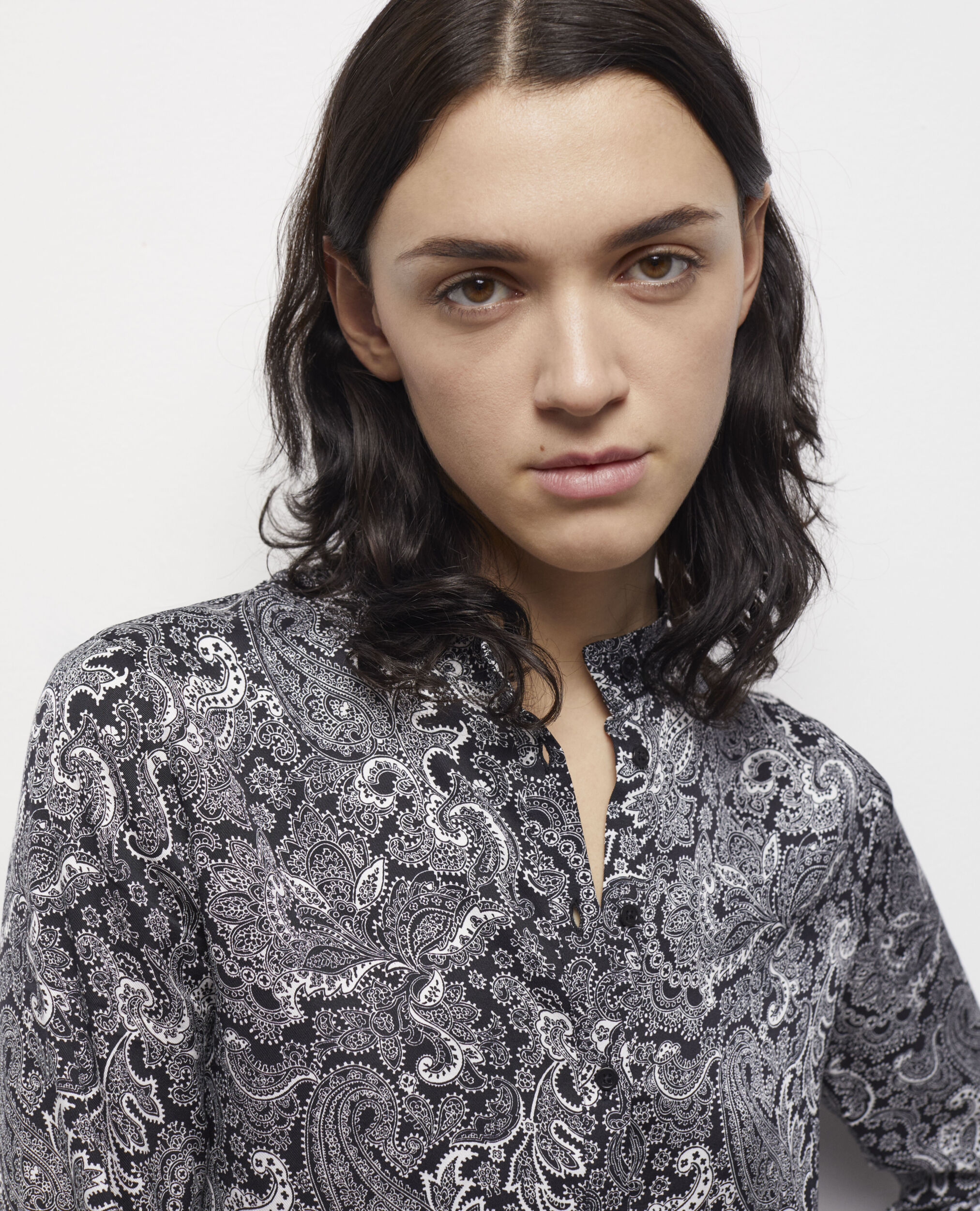 Chemise courte noire
