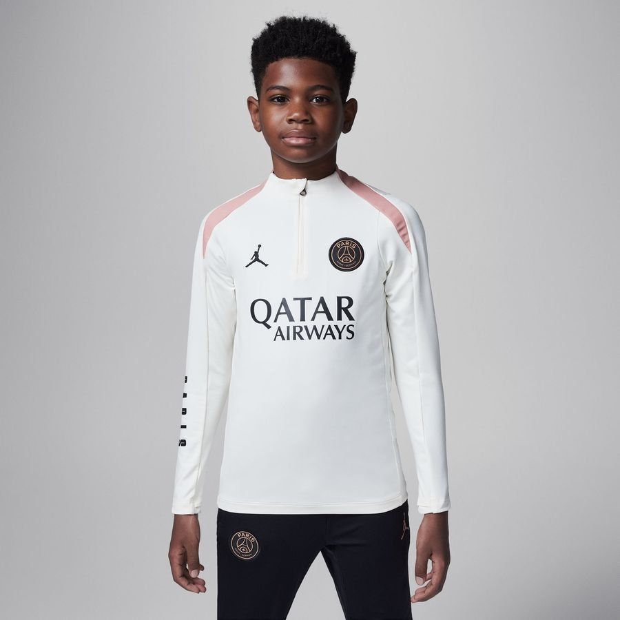 Paris Saint-Germain Maillot d'Entraînement Dri-FIT Strike Drill 3ème - Blanc/Rose/Noir Enfant