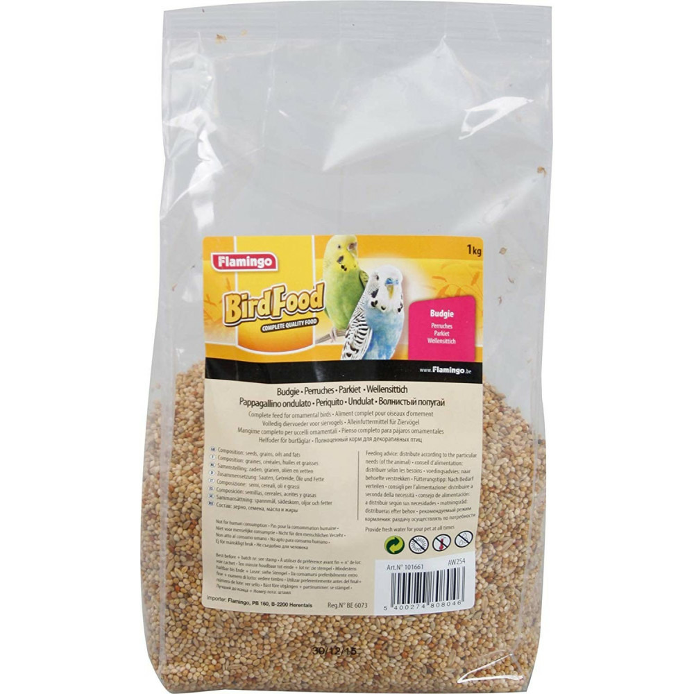 Mélange de graine pour perruche. Sac de 1 kg.
