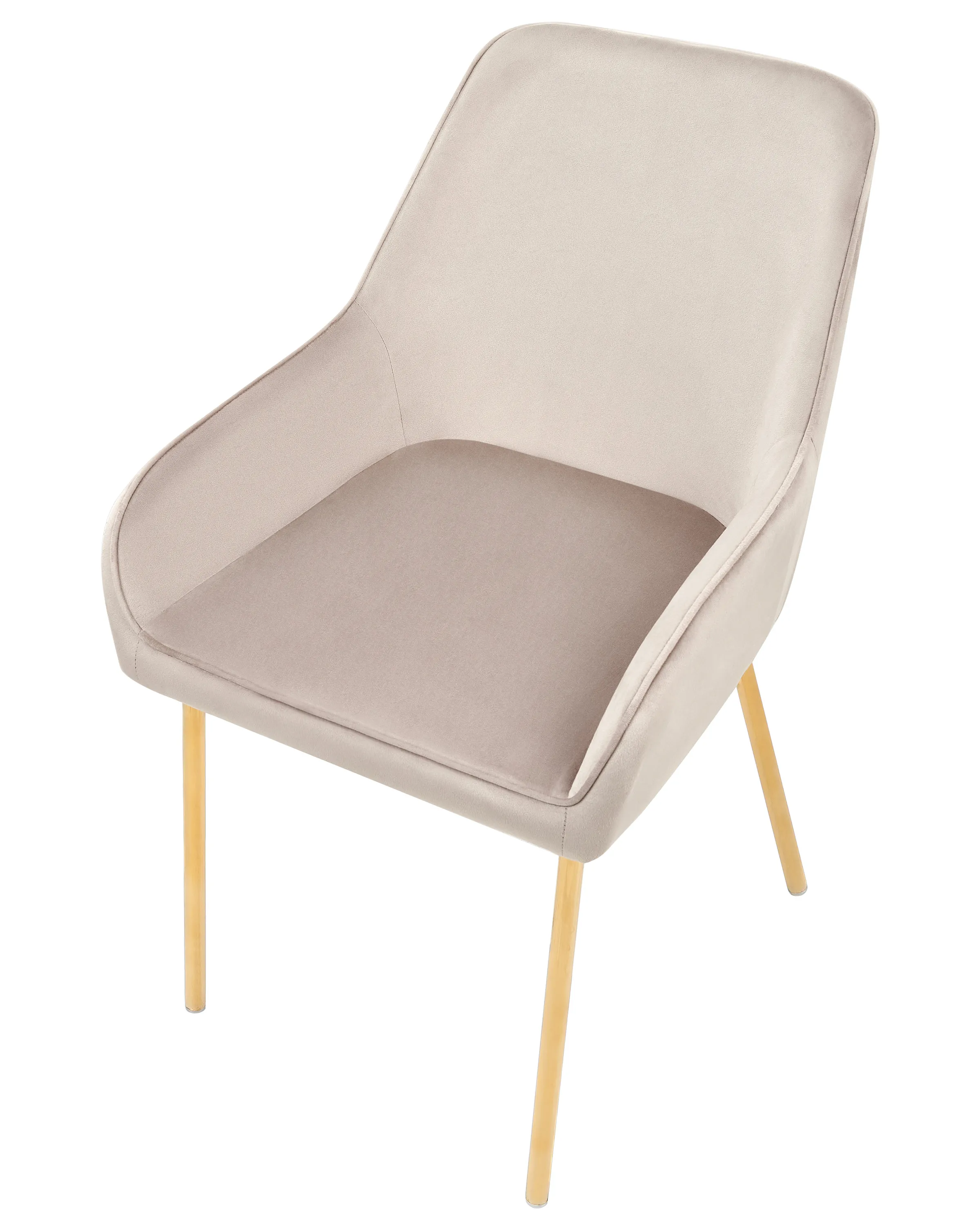 Set van 2 eetkamerstoelen LOVERNA Fluweel Beige