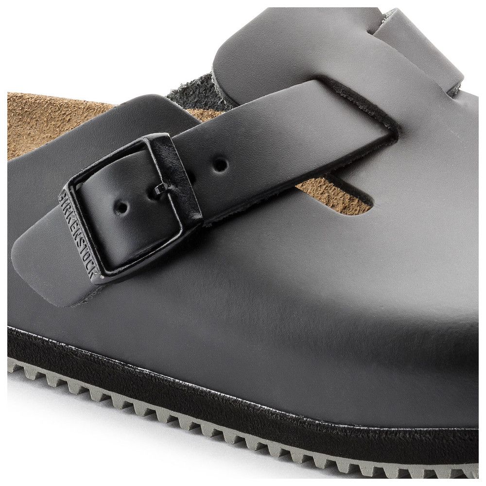 Birkenstock Clog Boston Super Grip, Naturleder, Weite schmal, Schuhe
