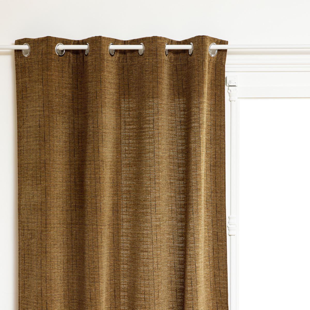 RIDEAU CHENILLE LUREX JIL OCRE 140X260CM