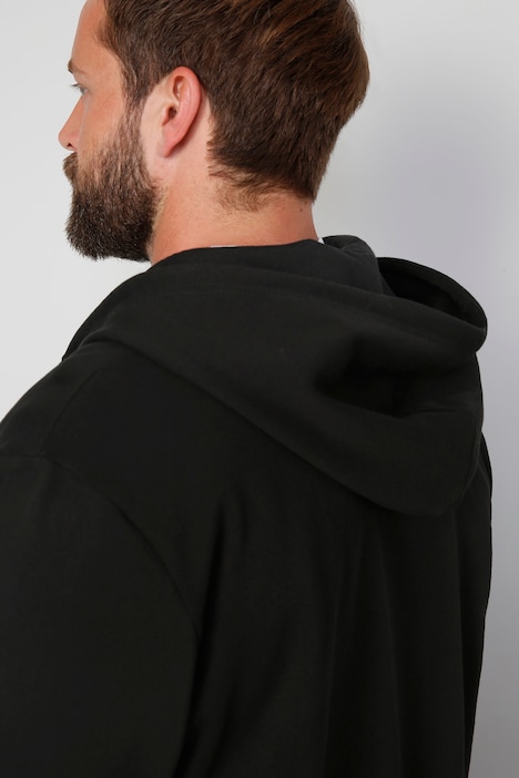 Boston Park Hoodiejacke, Schriftzug, Kapuze, bis 72/74