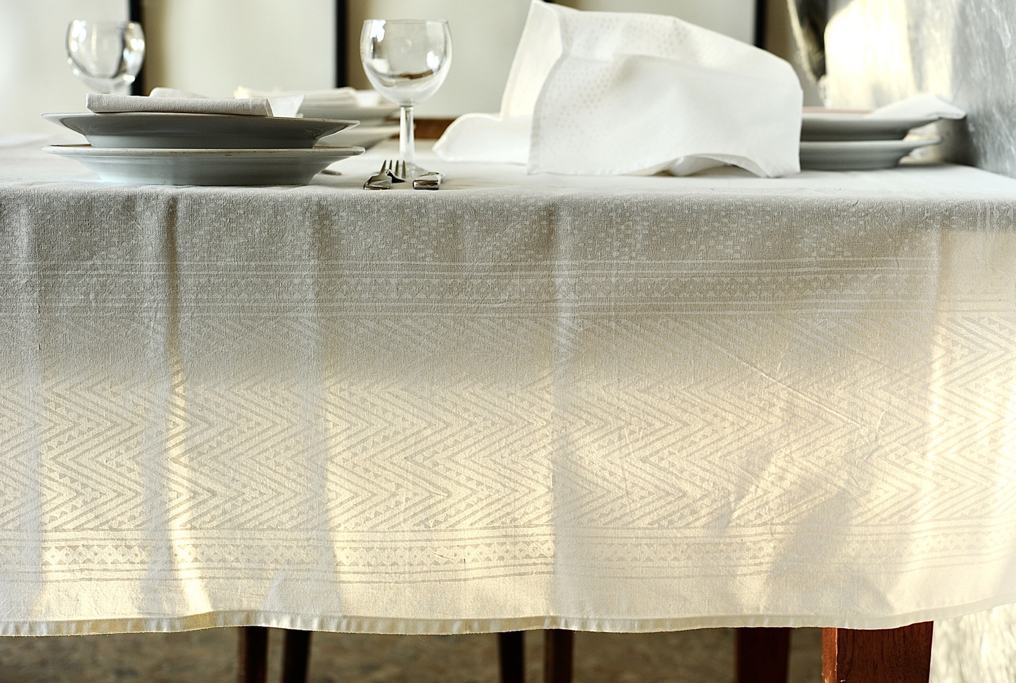 Serviette aus Baumwolle, grau, weiß, B 50 cm, L 50 cm S72C SAA zu 5,50