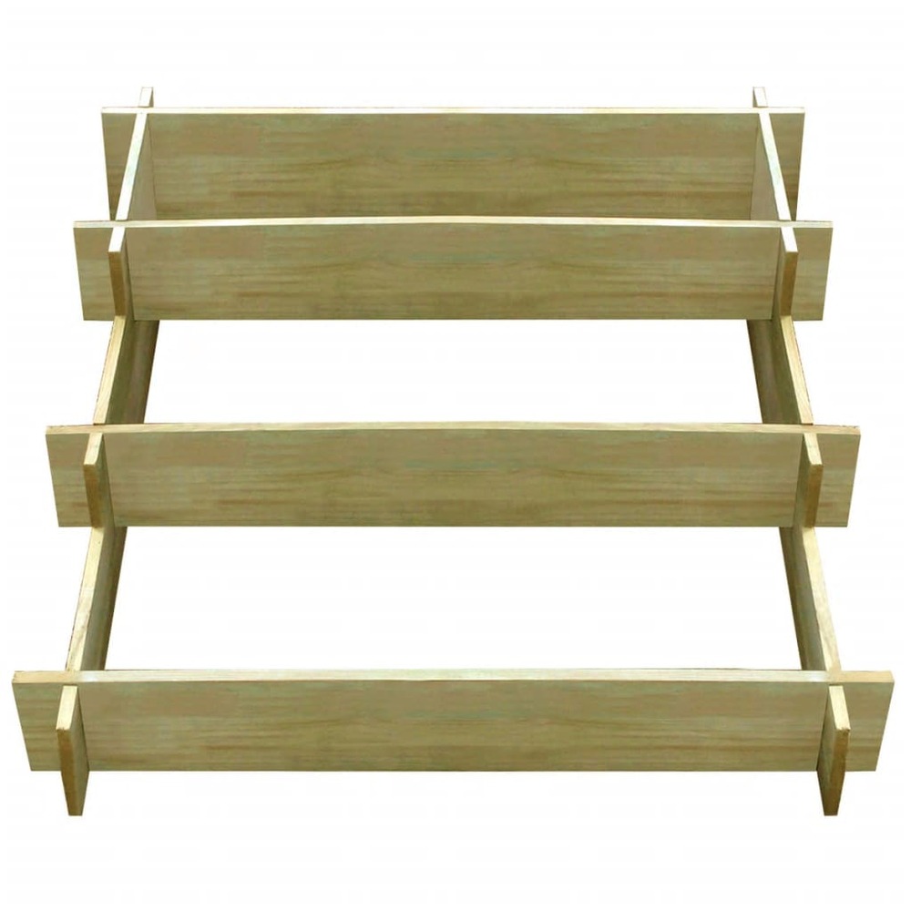 Jardinière à 3 niveau x 90 x 90 x 35 cm jardin plantes fleurs bois imprégné