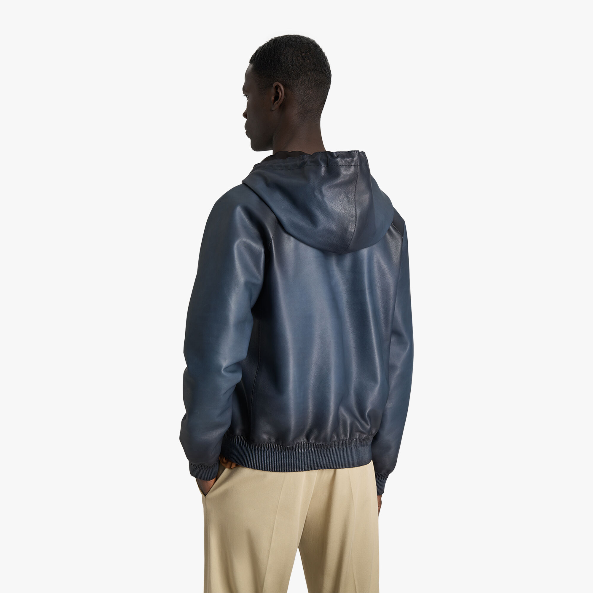 B-Way En Cuir Patine