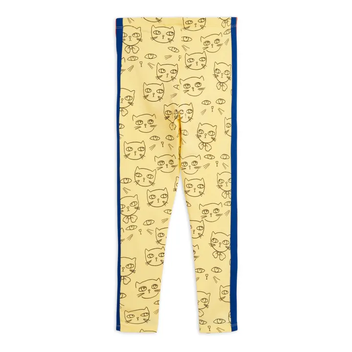 Mini Rodini Legging Cathlete Coton Bio | Jaune pâle