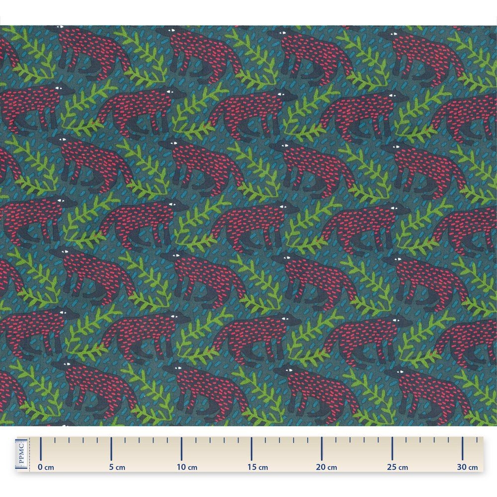 Coupon Tissu 50 Cm Loup Des Bois