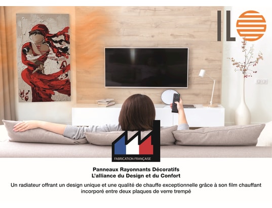 ILO - Radiateur rayonnant / radiateur électrique rayonnant mural/ 500w / +28 motifs, d...