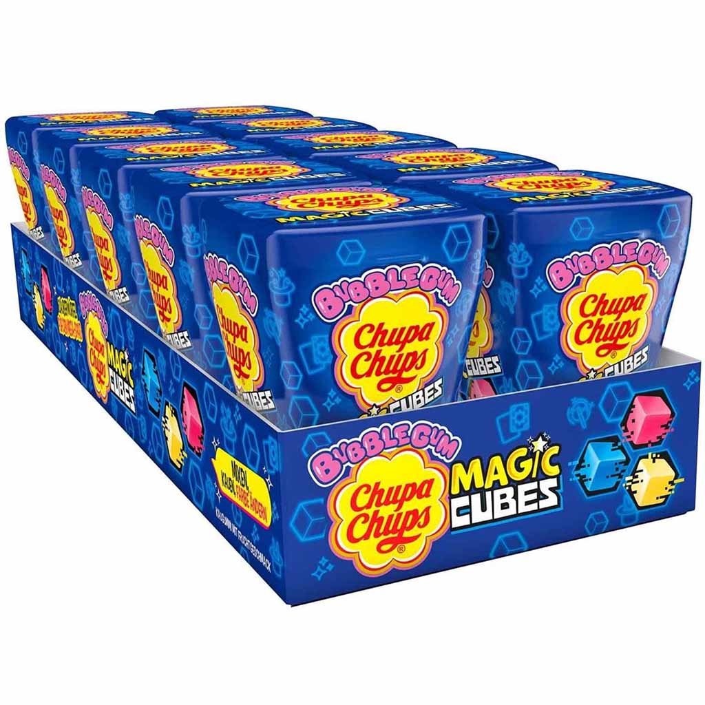 Chupa Chups BubbleGum Magic Cubes 10x86g Tray Kaugummi MHD:30.11.25