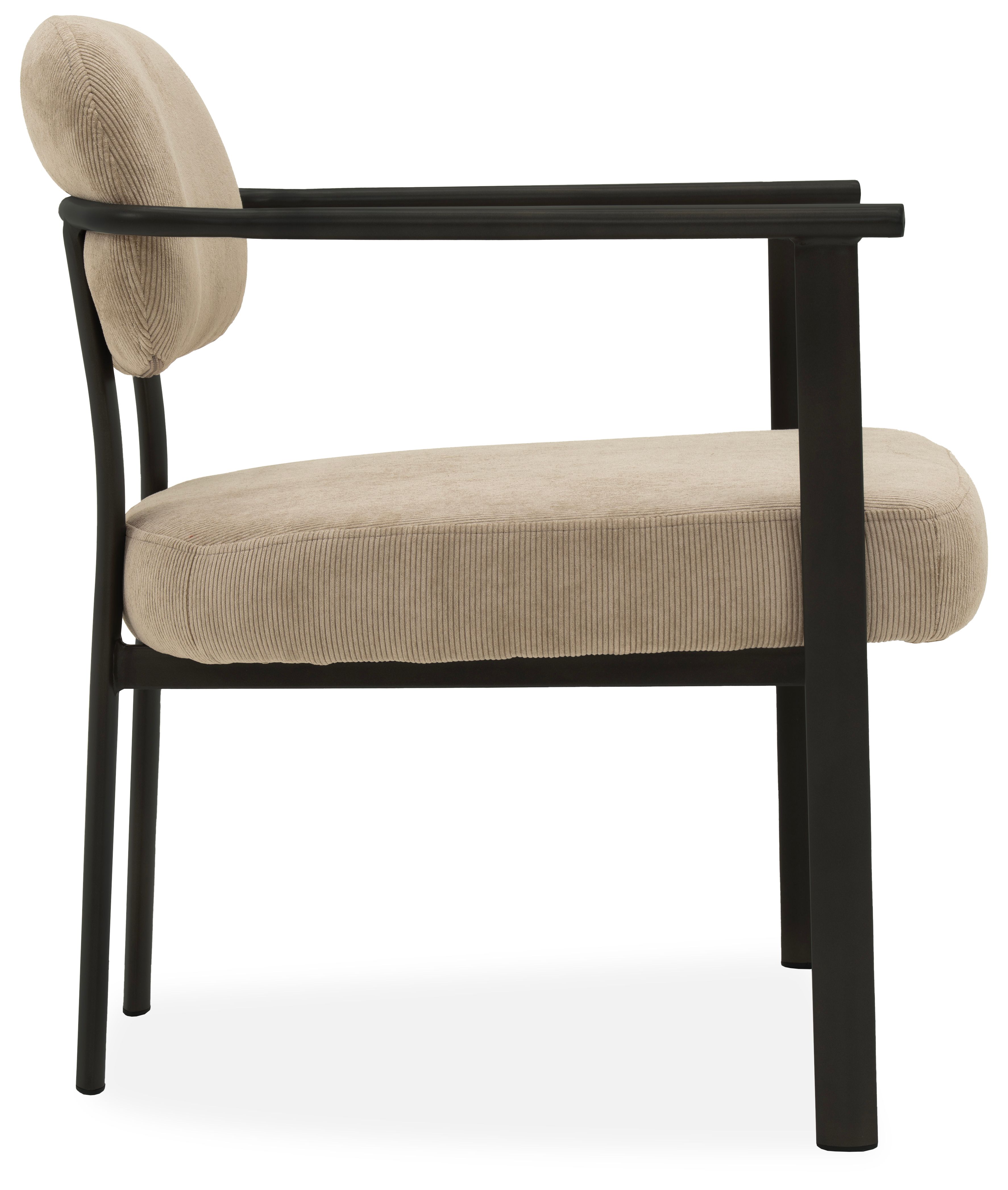 Fauteuil Wave Beige - Black Indra B65 x D67 x H75 cm