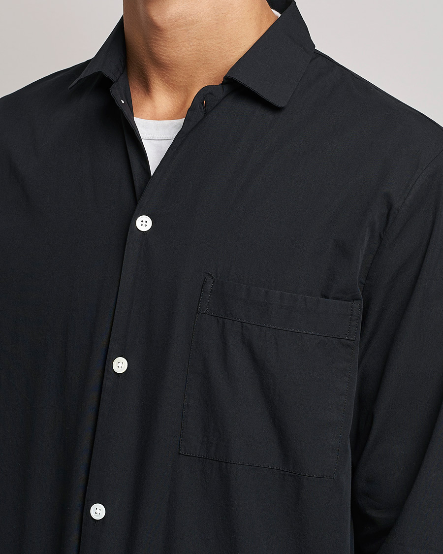 Tekla Poplin Pyjama Shirt All Black