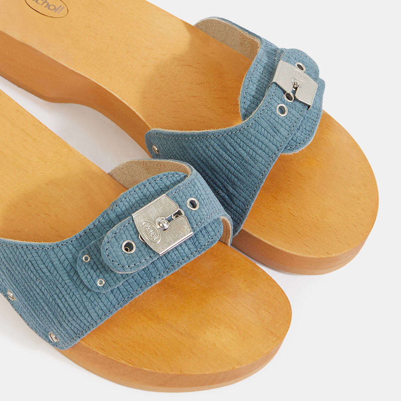 Scholl Mules en Cuir Pescura bleues