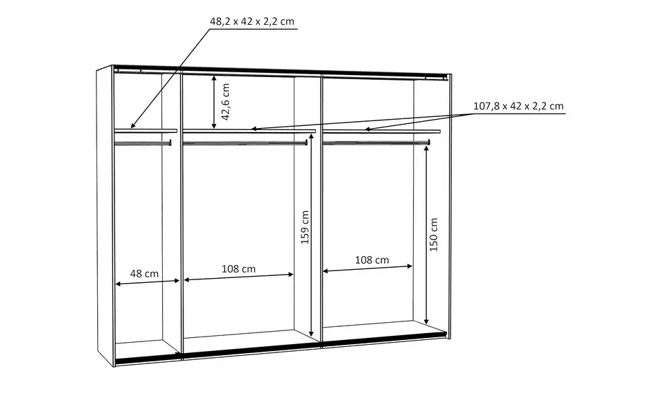 Schwebetürenschrank Trondheim