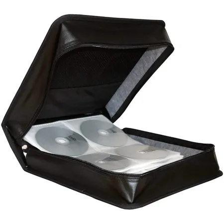 MediaRange Archivierungsmappe für 300 CD/DVD, Kunstleder schwarz